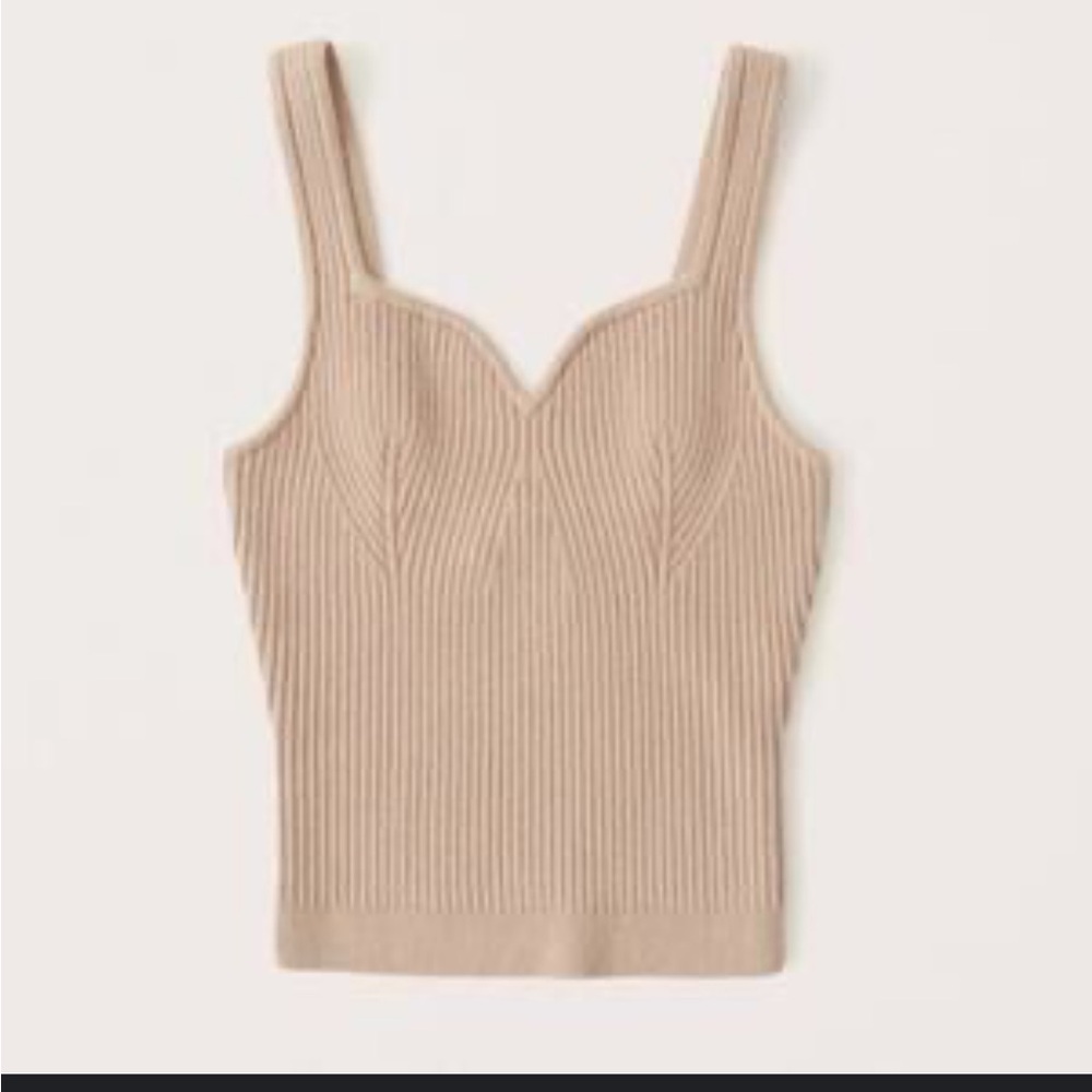 Abercrombie and Fitch beige Knit Tank Sz S